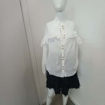  AJE White cotton top size 6