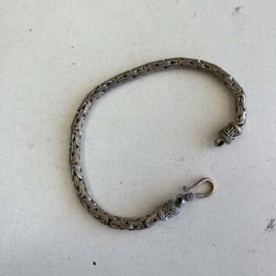 0,3cm 925 Sterling Silver Byzantine Chain Bracelet 