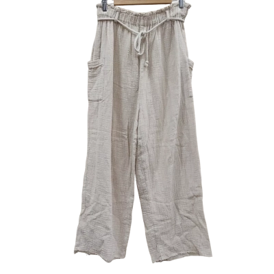 Ghanda Womens Size M Casual Pants Cream (3)