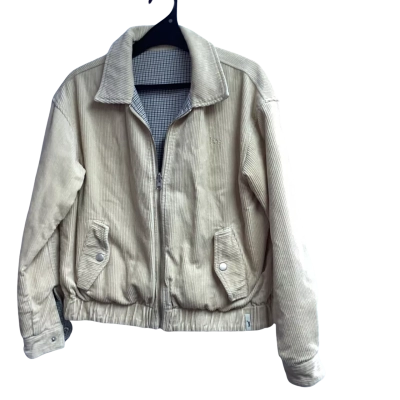 Lee  Size M Reversible Jacket Beige Corduroy / Checked 