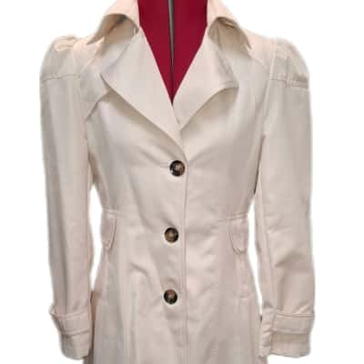 Fashion Womens  Size M  Trench Coat Cream 