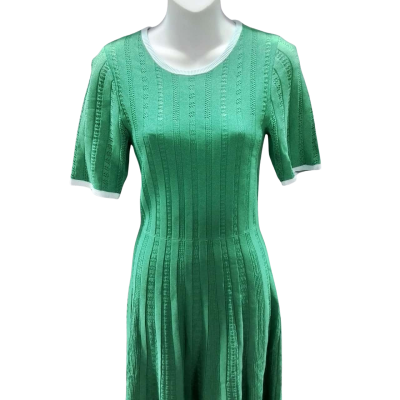 Womens Marcs Size XS Short Sleeve Green Knit Dress