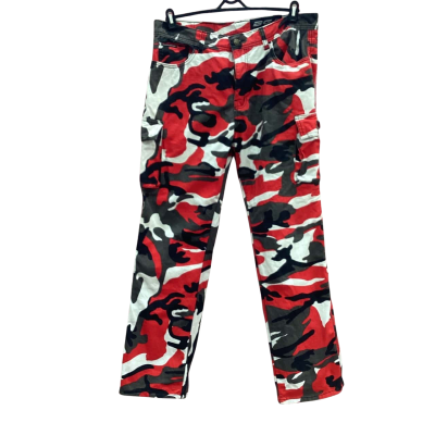 BGA Mens Size 36 Red Camouflage Cargo Pants