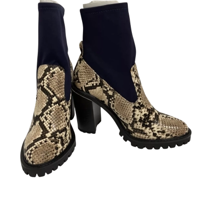 Asos Design Womens  Size 6UK Boots Animal print / Navy Blue 