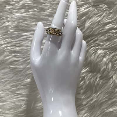  Women's 2 tone Infinity Ring