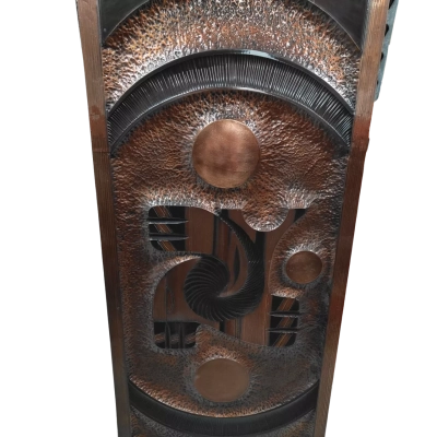 Vintage copper wall art panel 