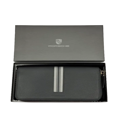 NEW Porsche Womens Leather Purse Grey 