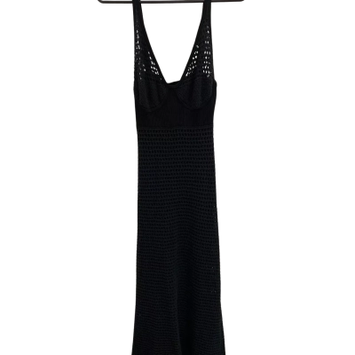Camilla and Marc Lapis Knit Dress Womens  Size M Casual Dress Black  / Blue 