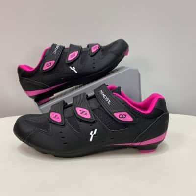 Cyclingdeal Womens Cycling Shoes Size 8-8.5 Black/ Pink  