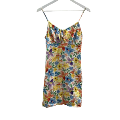 twik par simons Women's Size M Multicoloured Linen Blend Mini Dress