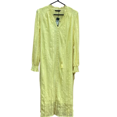 G.D.S By Helenam Womens Size 14 Lemon Long Sleeve Dress