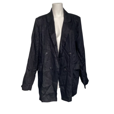 Eb&ive Womens linen blazer jacket  Size XL Black  