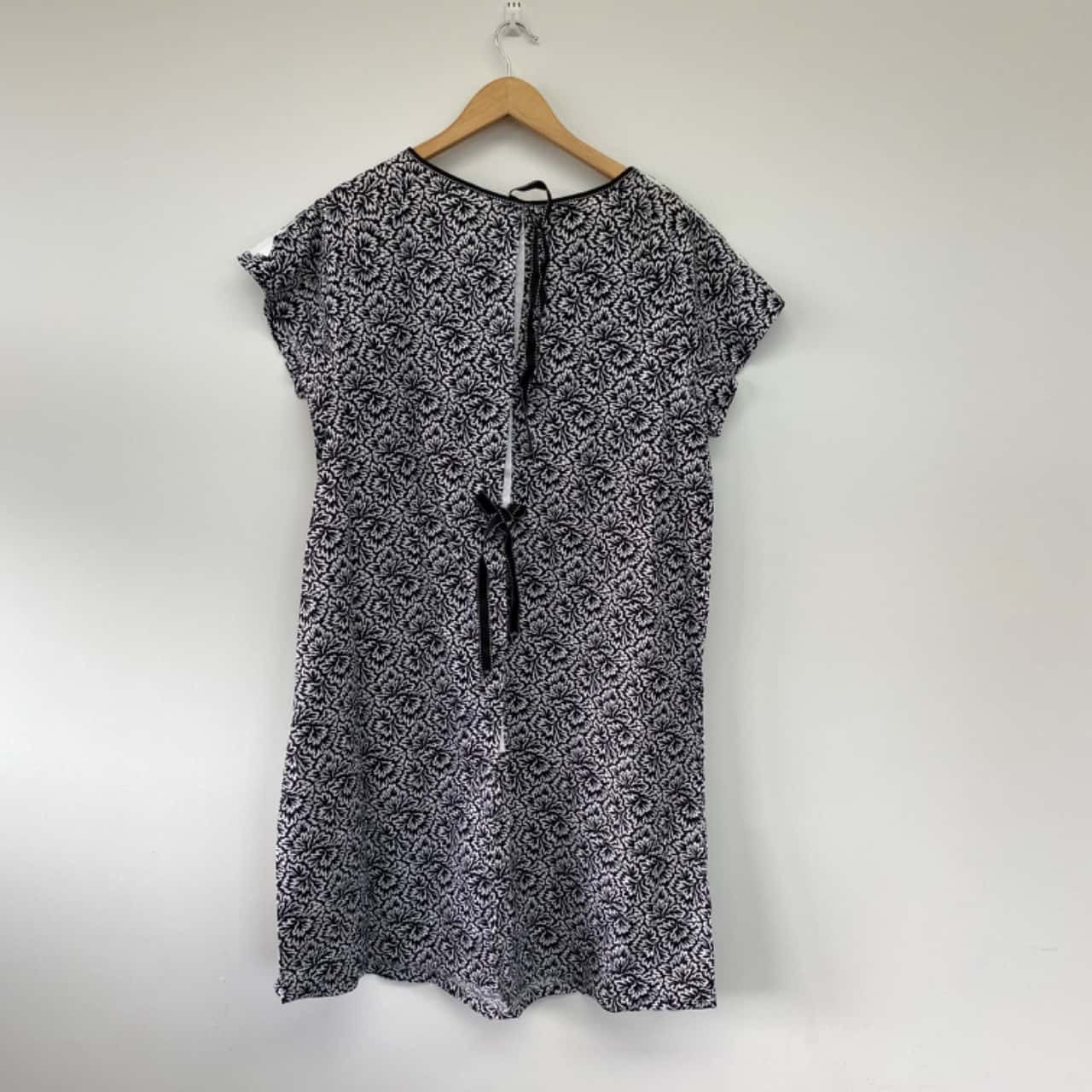 Dear Johnnies LOLA Designer Cotton Hospital Gown Floral Print Black