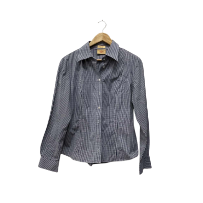 R.M. Williams Womens  Size 14 Long Sleeve Shirt Blue / Gingham 