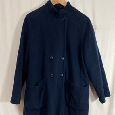 Herman Kay Womens Size 14 Winter Coat Navy Blue 