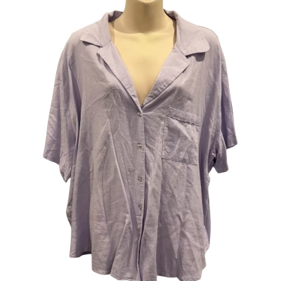 Cotton On Body Womens  Size XXL Button Up Top Purple 
