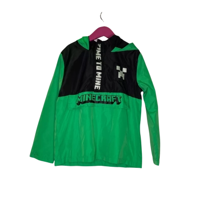 Minecraft Kids  Size 7 Jacket Black  / Green / White 
