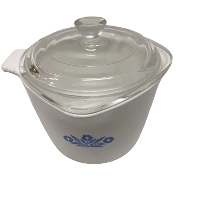 Corning Ware 1 quart Blue Cornflower Design Sauce Maker