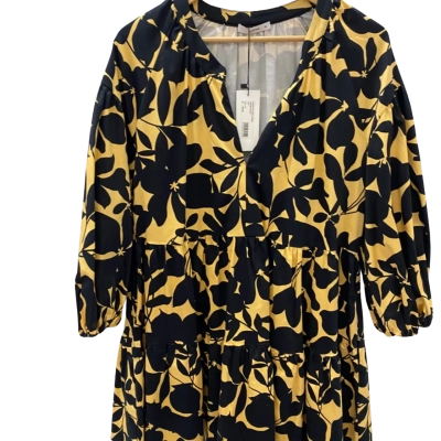 Sheike Womens  Size 16 Babydoll Dress Black  / Mustard 