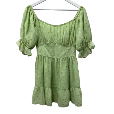 Sabo Skirt Womens Babydoll Dress Size S Floral / Green 