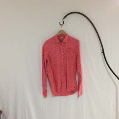 Scotch & Soda Men’s   Size L Long Sleeve Shirt Floral / Red / White 