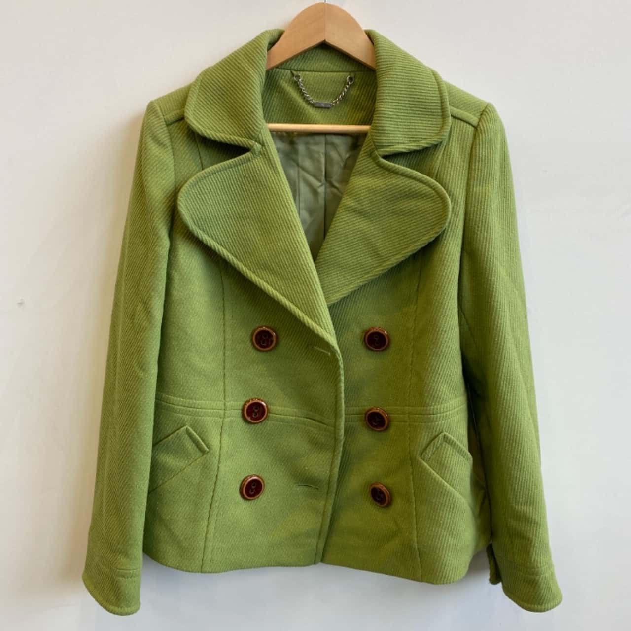 green wool jacket womens