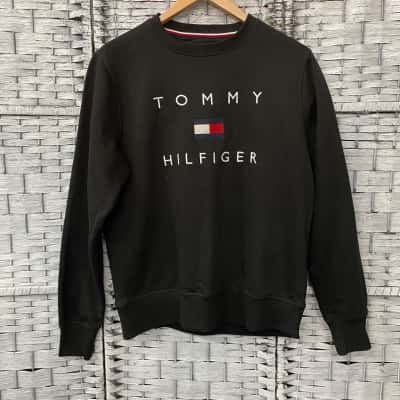 Tommy Hilfiger Unisex  Size S Crew Neck Jumper Black  
