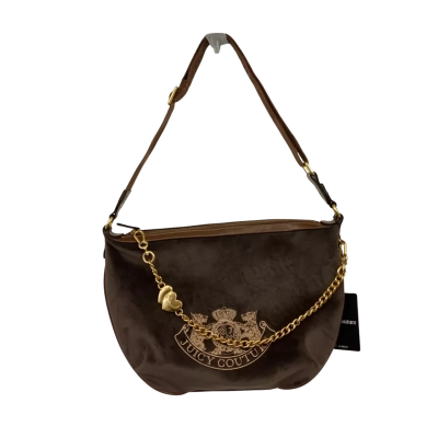 Juicy Couture Chocolate Velour Handbag & Matching Zip Pouch BNWT