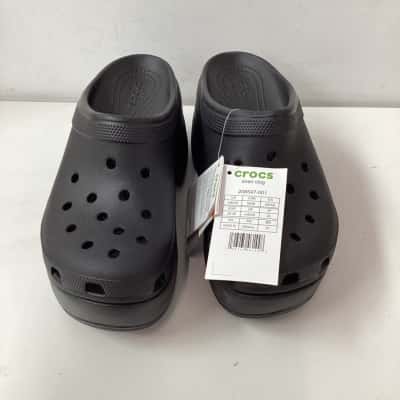 Siren clog - heeled Crocs Womens  Size 37 Platforms Blue 