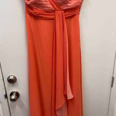 Miss Anne Womens  Size 14 Midi Dress Orange / Peach 