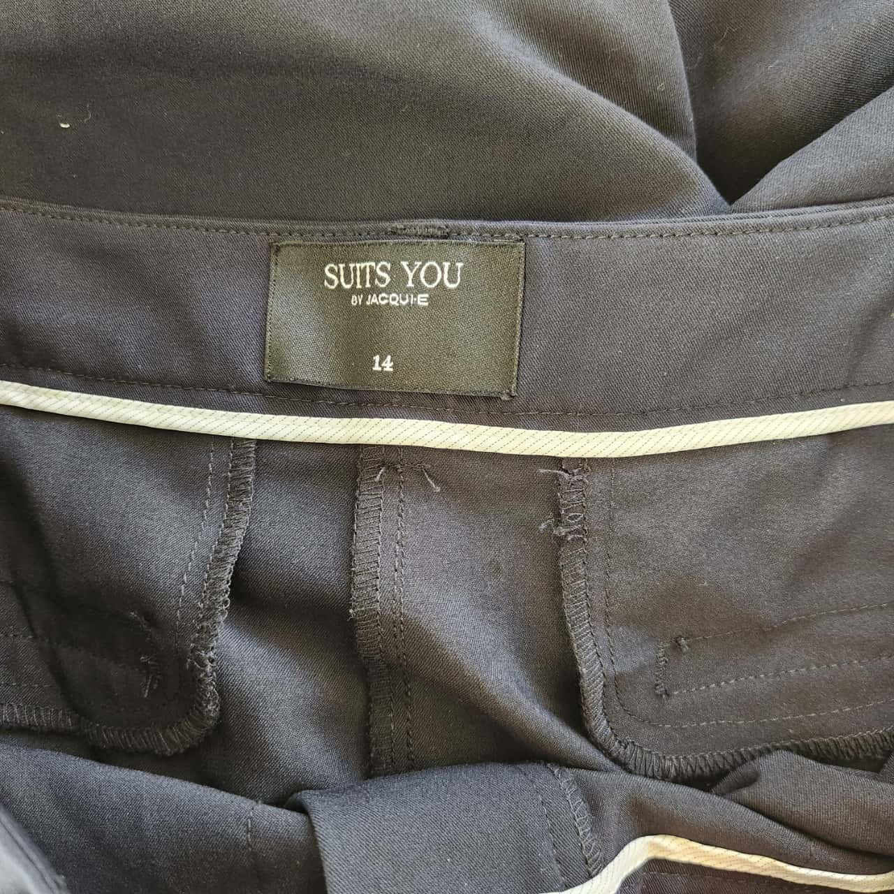 NWOT JacquiE Office Pants Navy Blue Size 14 / XL