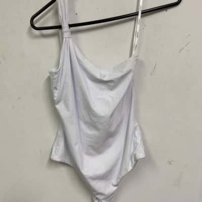 Kookai Womens  Size 34-36 Bodysuit White 