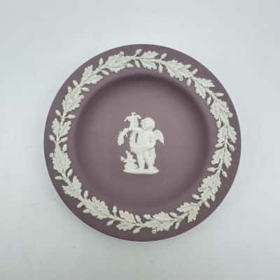 Wedgwood Small Lilac Jasperware Plate Trinket Dish