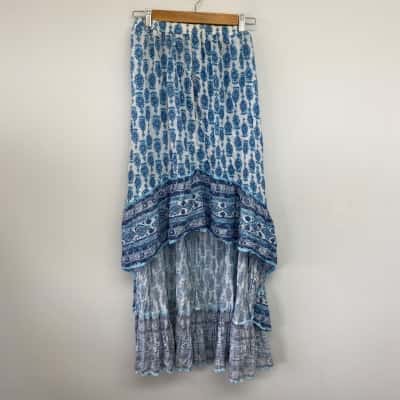 Rusty Ink Blue Biscay Maxi Skirt  Size 8 