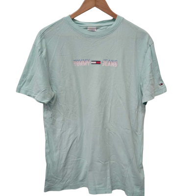 Tommy Jeans Mens Baby Blue Short Sleeve T-Shirt