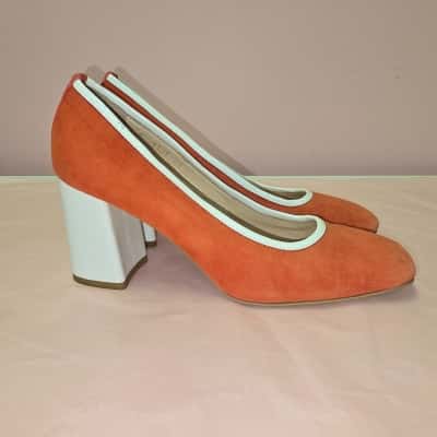 Harmont & Blaine Womens Heels Orange / White Size 39