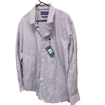 Flinders Lane Mens  Size 46 Lavender Checked Shirt 