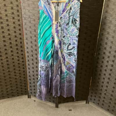 Taking Shape Womens  Size 16 Maxi Dress Blue / Multicoloured 