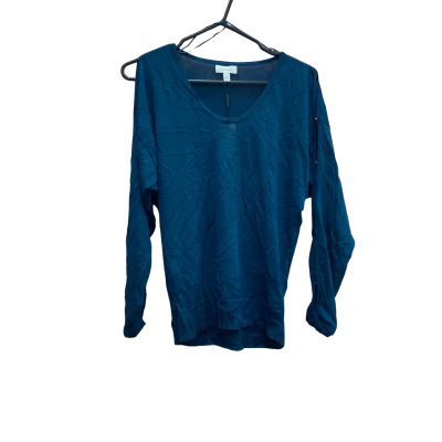Calvin Klein Womens Size 8 Deep Blue Long Sleeve Top 