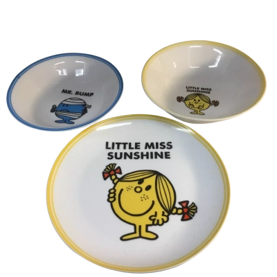 Mr Men Little Miss Bowls and Plate