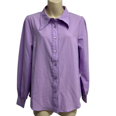 Princess Highway Size 8 Purple Button Up Top 