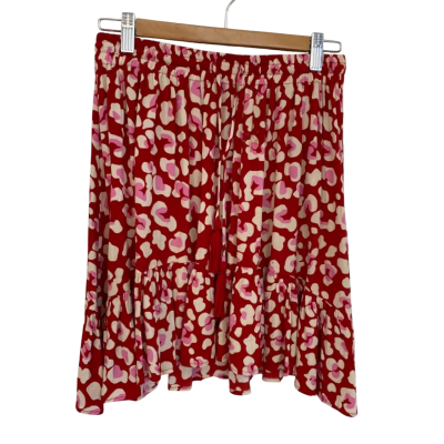 Mister Zimi Womens  Size 10 Mini Skirt Pattern / Red 