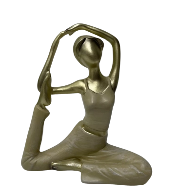 Art genius hand-painted resin yoga figurine