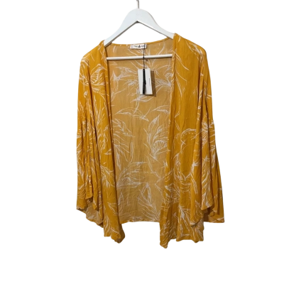 Minx & Moss Womens  Size L Open Jacket White / Yellow 