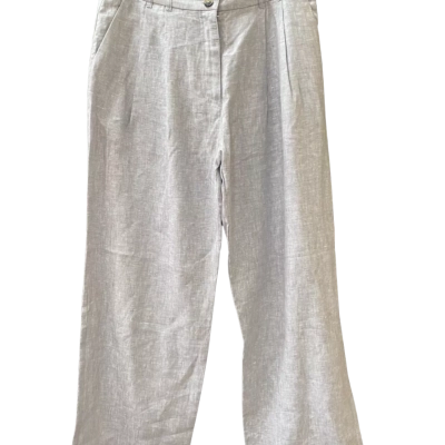 Jag  Size M Wide Leg Linen Pants Grey 