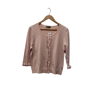 Jacqui-E Womens  Size L Button-down Cardigan Pink  