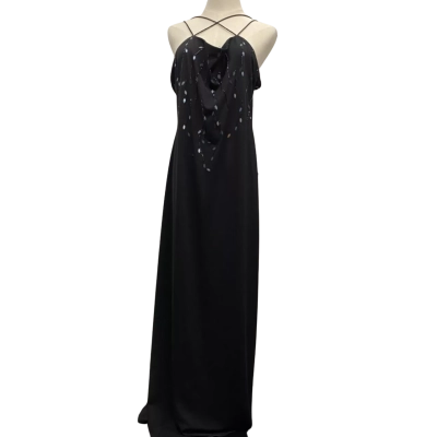 Beaded Black Maxi Dress 