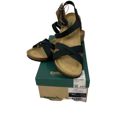  BioNatura Tripoli Sandals Women's Size 40 Black BNIB  