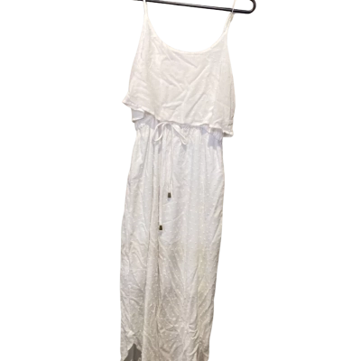 Miracle Womens  Size 10 Maxi Dress / Shoestring Strap Dress White 