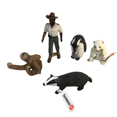 Schleich Game Keeper and Animals as pictured 